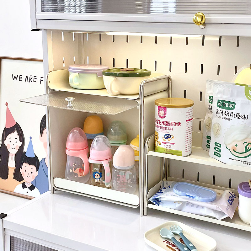 新客减宝宝奶瓶收纳柜辅干工具收置盒带盖防尘沥食架奶粉餐具碗筷