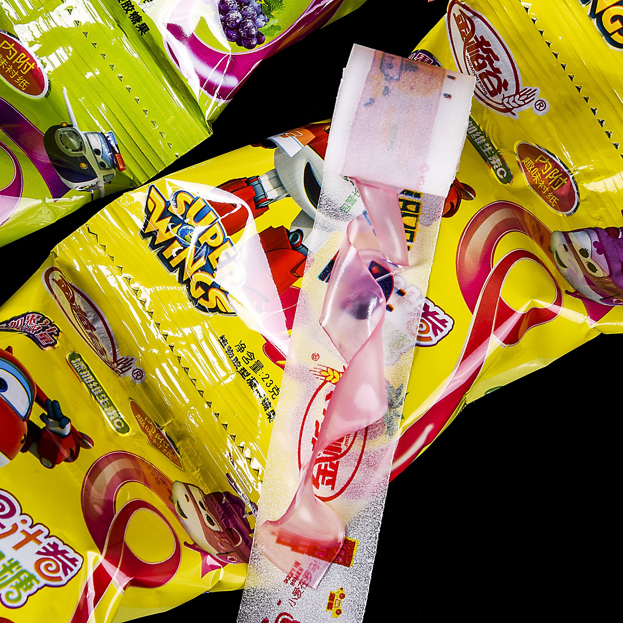 超级飞侠金稻谷水果味袋装果汁卷软糖维生素C创意儿童 小零食糖果