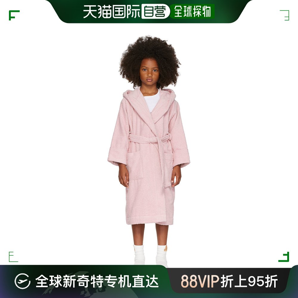 香港直邮潮奢 Tekla 女童独家发售粉色兜帽儿童浴袍童装