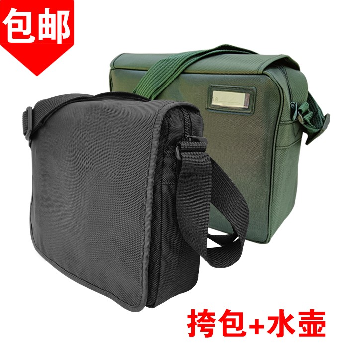 正品包邮挎包水壶套装黑挎包绿挎包户外单肩背包男士旅行包橄榄绿