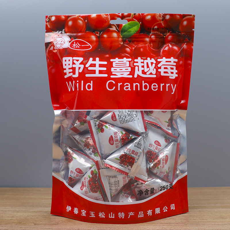 野生蔓越莓果干大小兴安岭特产红豆干烘焙零食特产小包装即食250g