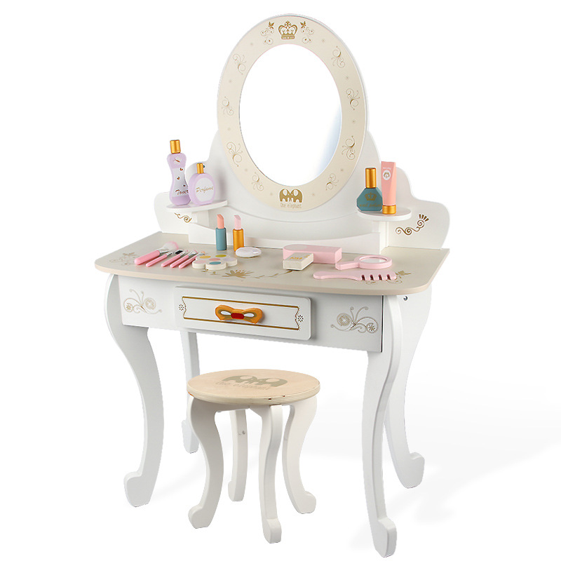 欧式儿童宝宝梳妆台椅子美容套装小女孩娃娃过台家仿真家妆化玩具