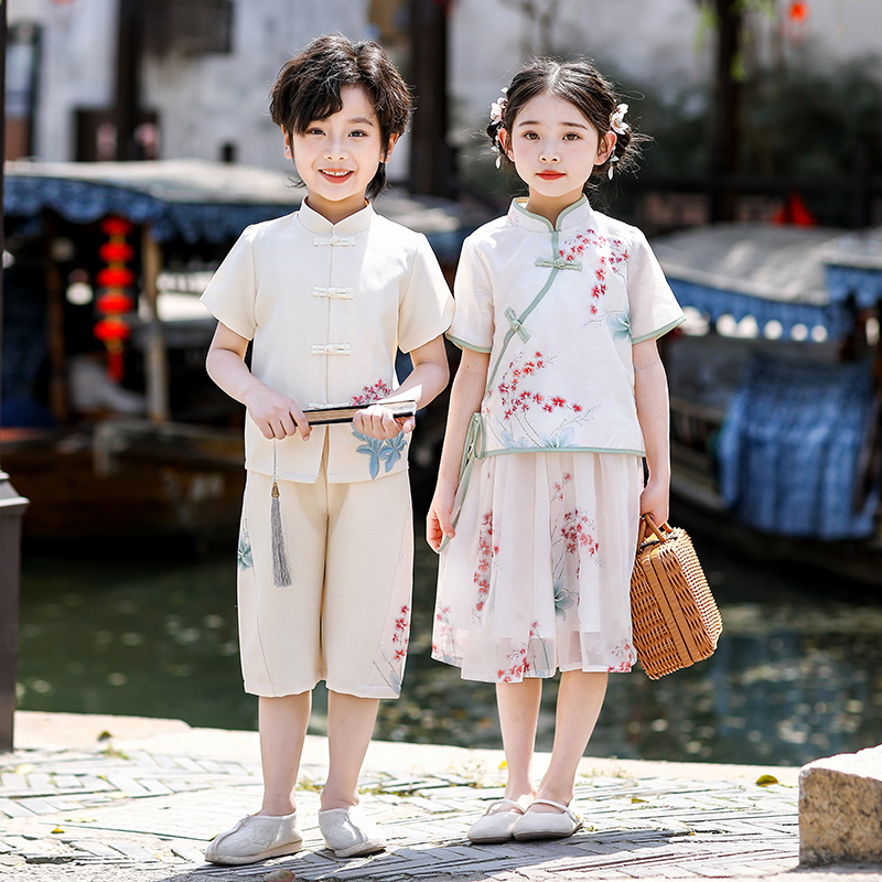 六一儿童汉服演出服装中国民族风小学生国学班服幼儿园园服表演服