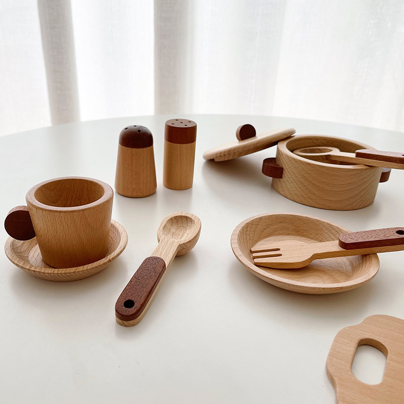 极速Dishes Play Kitchen Toys Pots Pans Cooking Sets 15 Piece