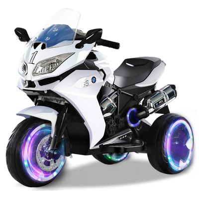 高档小孩摩托三轮车宝宝3岁以上玩具车男女充电可坐人双驱电动儿