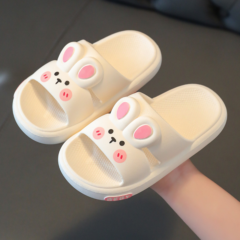 速发女童凉拖鞋夏季新款可爱兔子儿童拖鞋软底防滑女孩家居室内洗