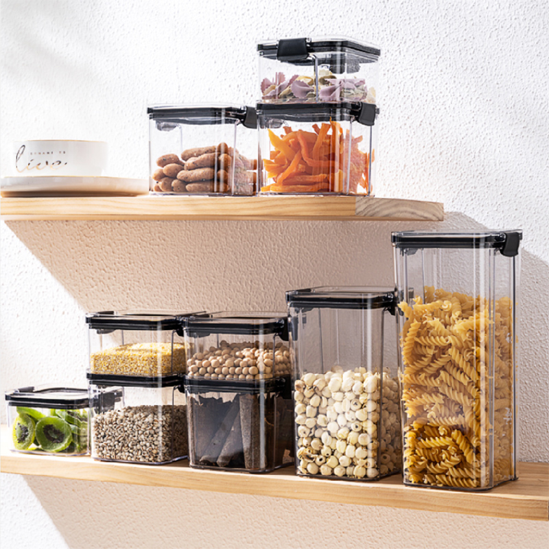密封罐食品级家用厨房收纳盒透明塑料面条干货五谷杂粮冰箱储物罐