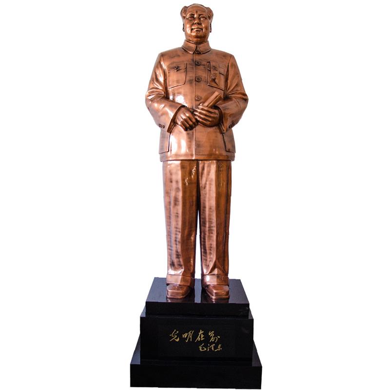 大型餐厅庭院酒店工艺毛主席z雕塑铜像开国站像毛泽东摆件183cm