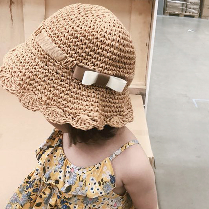 1一3岁儿童草帽女宝宝婴儿防晒遮阳太阳帽子夏季薄款春秋渔夫凉帽