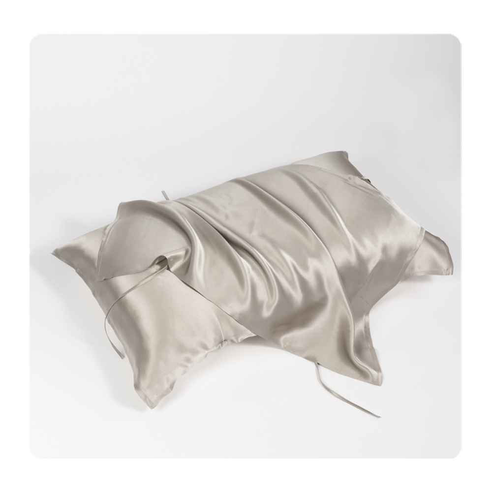 茧小主22姆米真丝枕巾100桑蚕丝重磅加厚丝绸枕头皮成人礼盒装