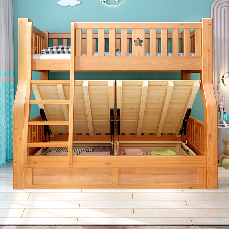 全实木上下床双层床两层儿童上下铺木床组合小户型双人高低子母床