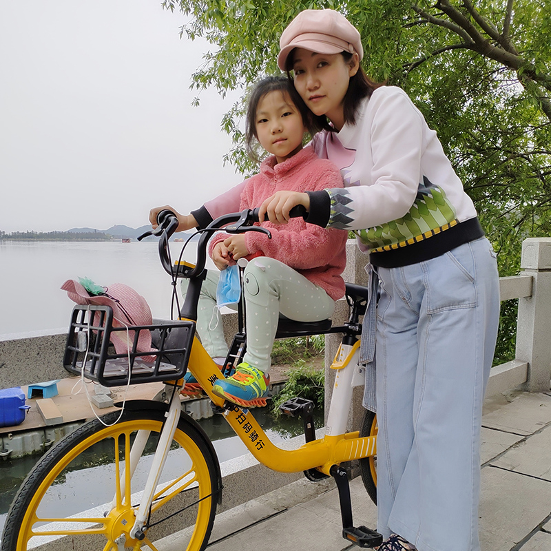 共享电动单车儿童座椅前置折叠自行车宝宝坐垫便携快拆小孩安全椅