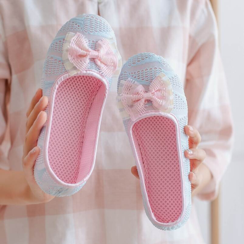 孕妇月子鞋夏季薄款拖鞋室内家居夏款产后包跟软底布鞋女透气防滑