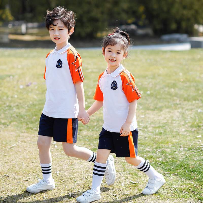 新款 小学生校服夏o款套装儿童班服两件套运动风夏季幼儿园园服