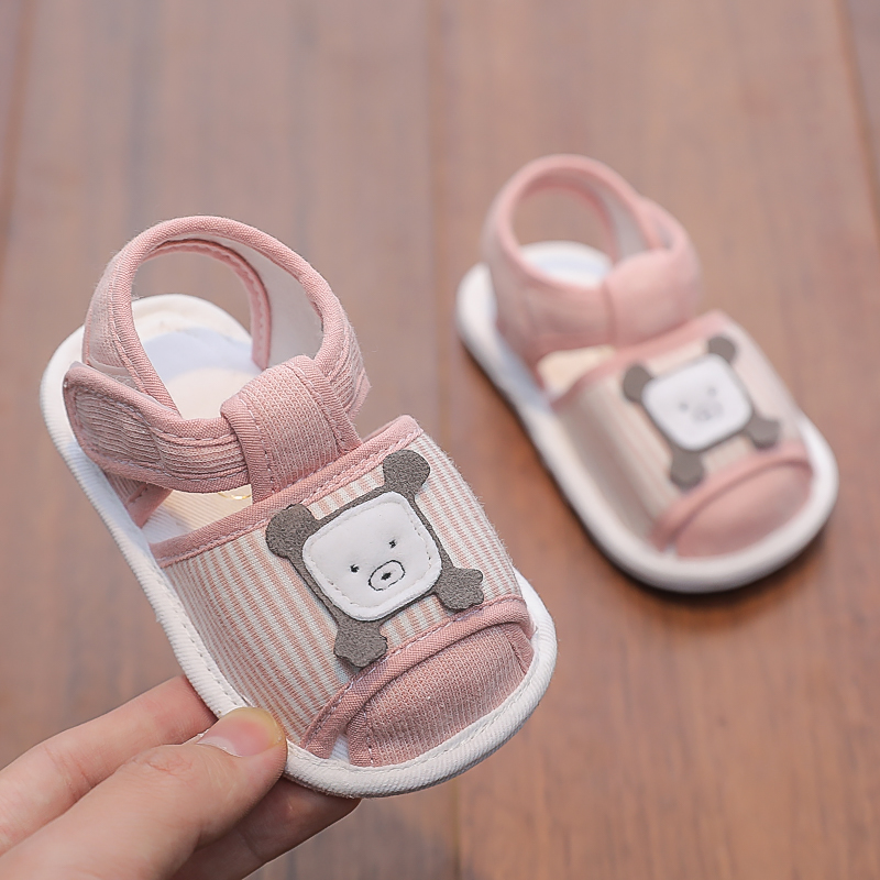 JD-R2222婴儿凉鞋6到鞋12女个月男宝宝软底前布鞋学步透步气子棉