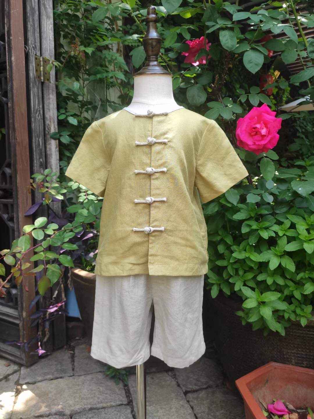 男童棉麻中式唐装 复古风  通勤款 套装 儿童六一演出服 中式唐装
