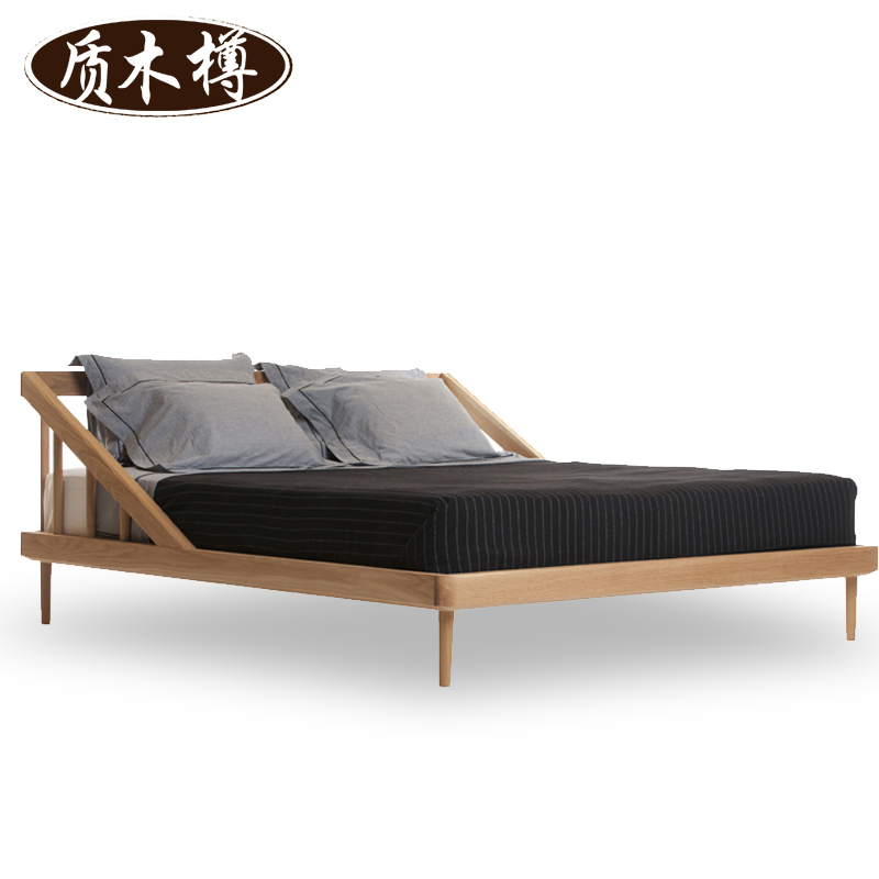 北欧围栏纯实木床1.8米1.5m单双人日式极简家具现代青少年儿童床