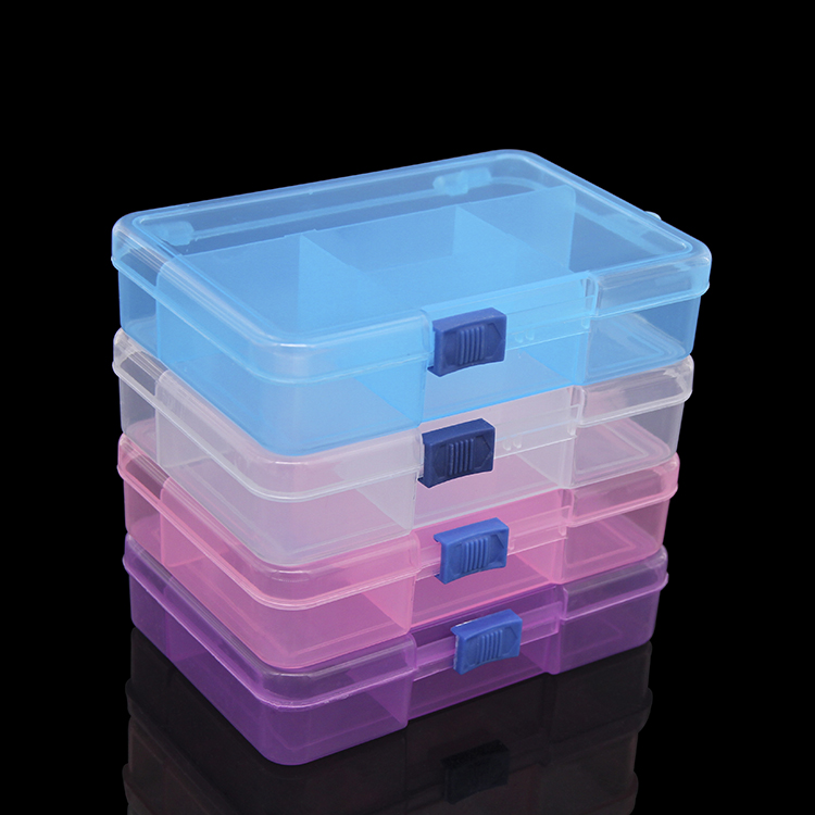特价diy pp滑扣5格收纳盒药盒多格小饰品储物盒塑料透明盒子厂家