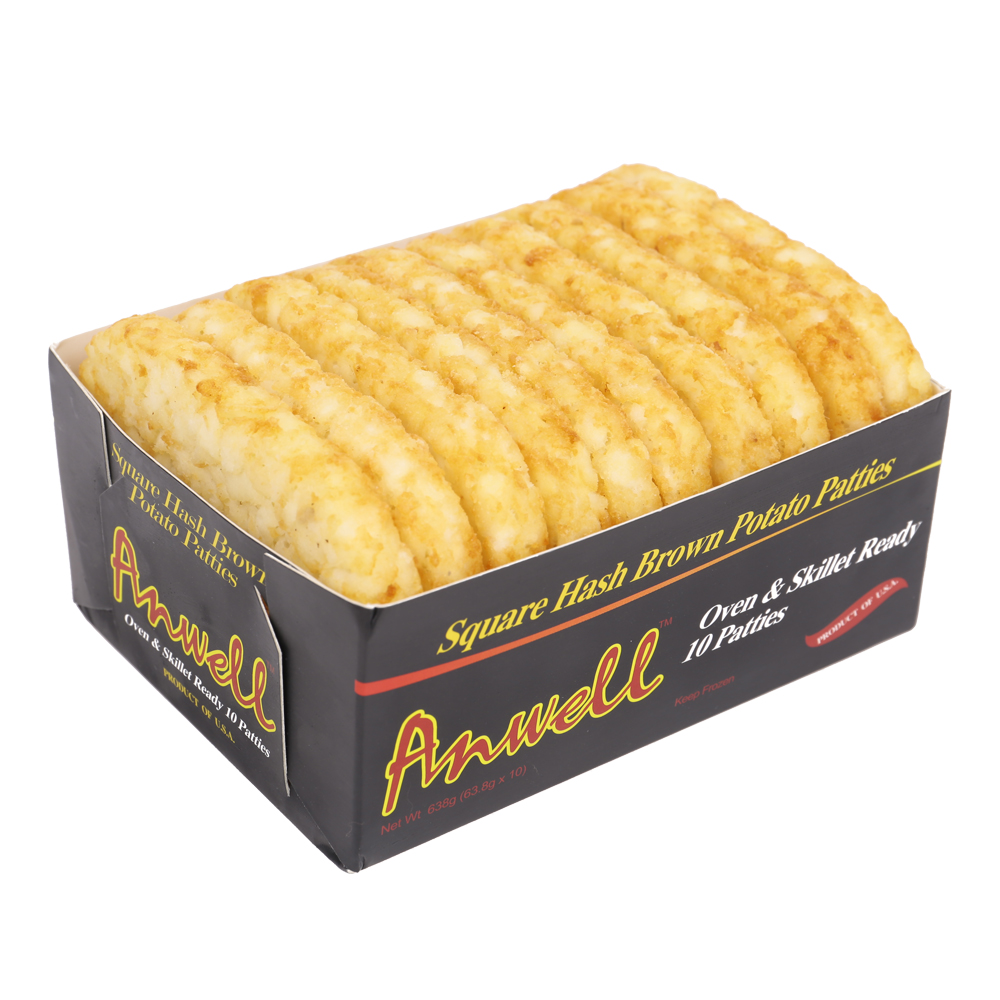 Anwell安维美国原味薯饼 620g10片原味买4盒包邮土豆饼半成品小食