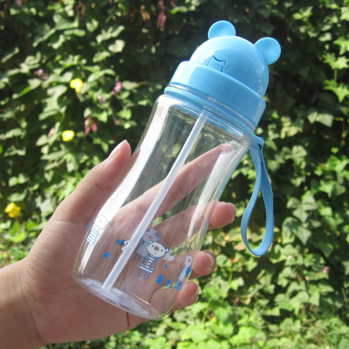富光宝宝吸管杯塑料太空杯儿童学生水壶提手带手柄便携防漏水杯子
