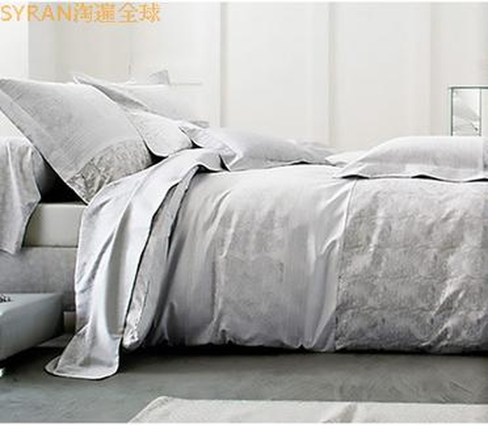原装法国Blanc des Vosges贡缎提花慕拉诺系列进口床单 朦胧艺术