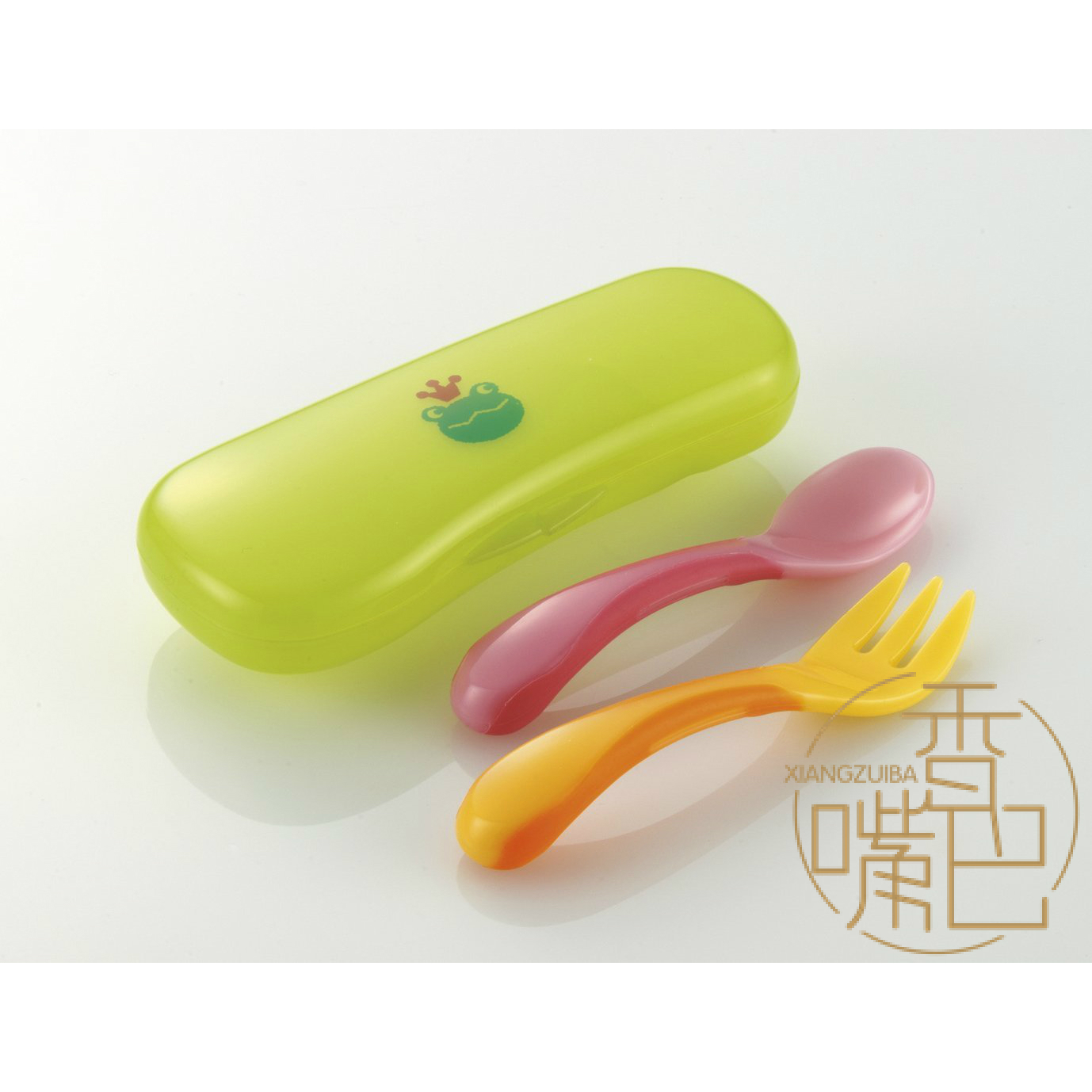 日本现货 Richell/利其尔婴儿儿童餐具 勺子和叉子套装 带盒