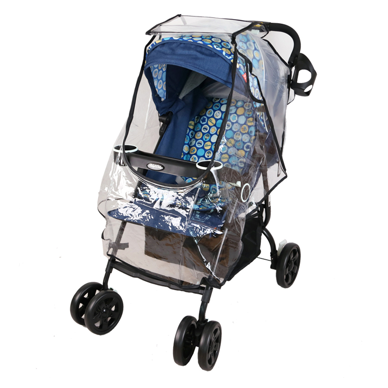婴幼儿手推车雨罩 透气可视拉链伞车推车通用雨罩防雨防风防灰尘