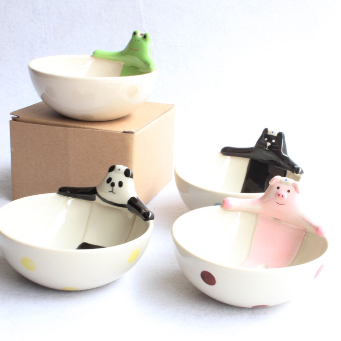 卡通陶瓷餐具可爱饭碗创意儿童碗宝宝碗婴儿碗饭碗宠物碗沙拉碗