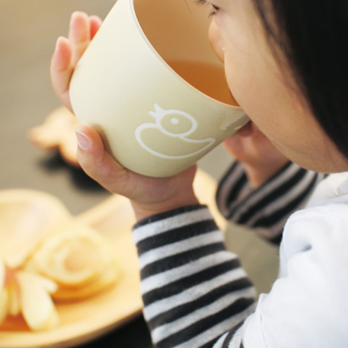 zakka厨房杂货 日本儿童陶瓷杯可爱动物图案浮雕 哑光陶瓷早餐杯