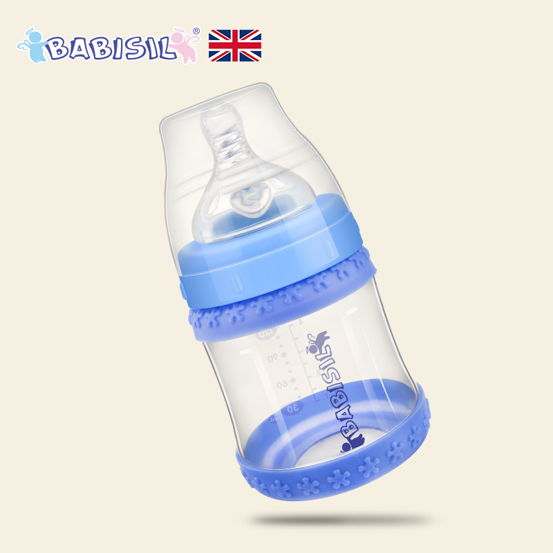 贝儿欣 宝宝奶瓶宽口径玻璃奶瓶婴儿奶瓶防摔 120ml