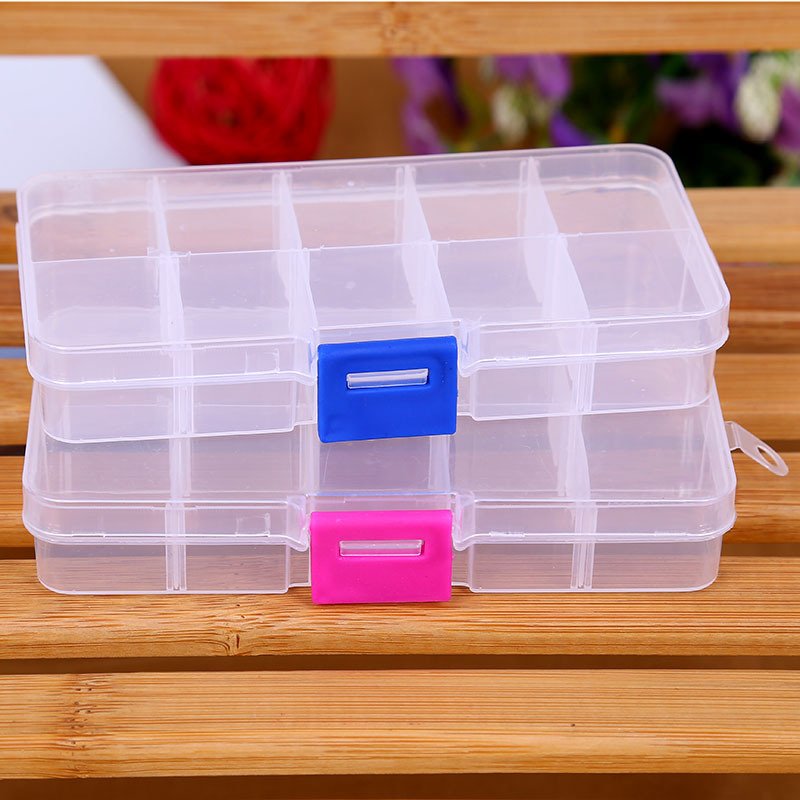厂价直销10格透明塑料收纳盒15格/24格/36格/首饰盒整理盒可拆