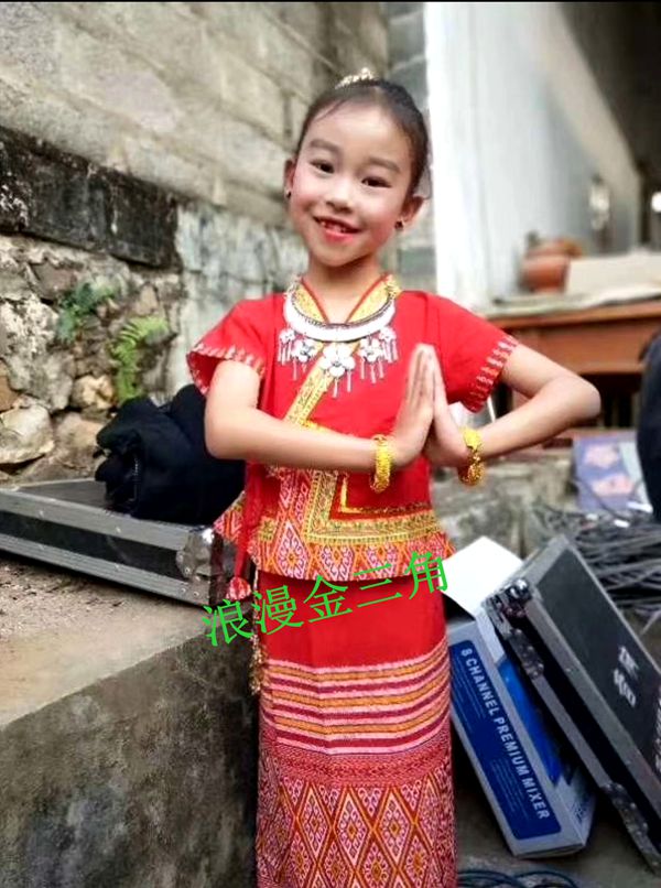 包邮西双版纳新款傣族女童成人亲子服装/泰国儿童演出/舞蹈生活装