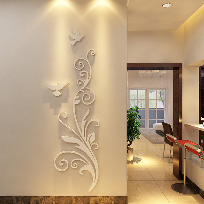 特价3D立体水晶亚克力墙贴客厅餐厅玄关房间室内家居装饰品创意画