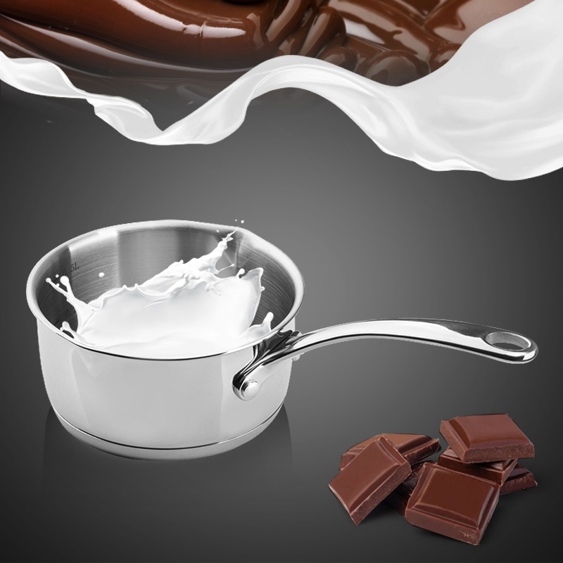 304不锈钢小奶锅加热锅宝宝辅食奶壶融化巧克力黄油奶油烘焙工具