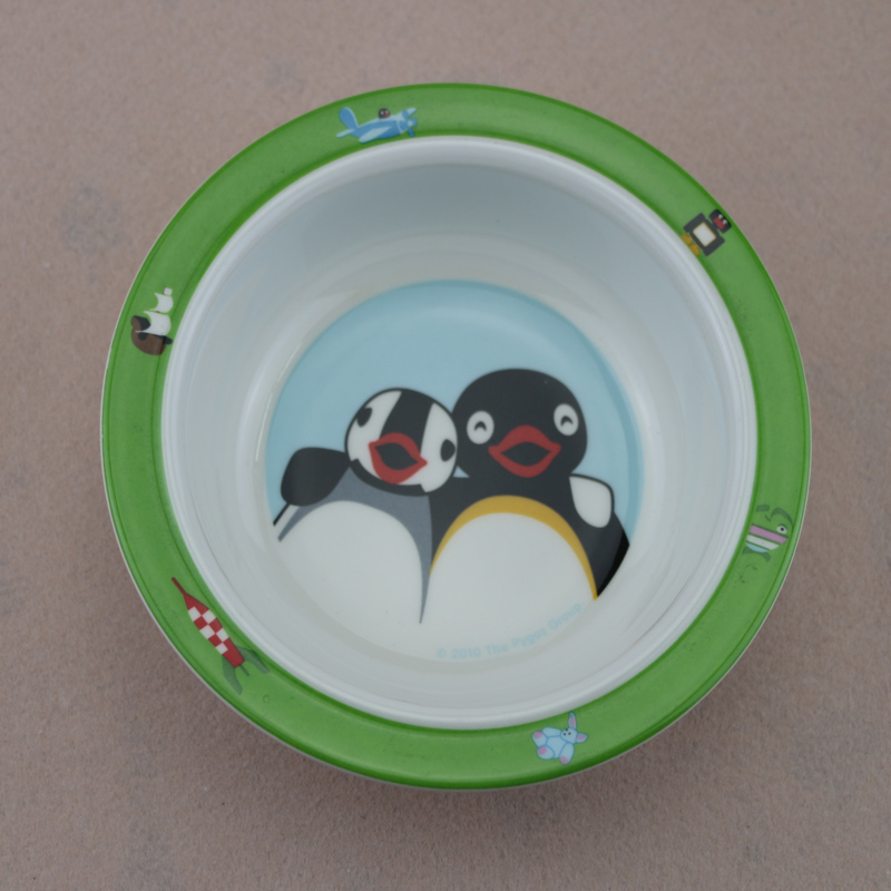 卡通企鹅系列儿童餐具密胺耐摔加厚宝宝米饭碗食物碗汤碗 包邮