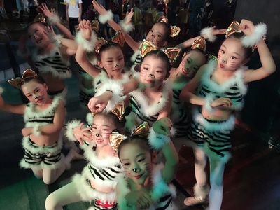 六一小猫儿童演出服男女幼儿园波斯小猫咪花猫老虎舞蹈动物表演服