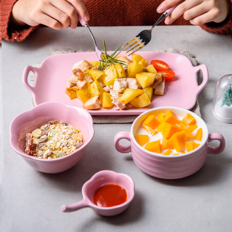 创意日式单人套装餐具陶瓷分餐制早餐盘碗月子会所一人份汤盅碗碟