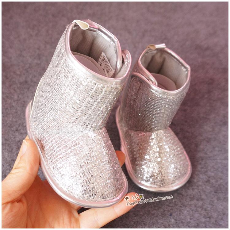 外贸婴儿鞋子春秋 男女宝宝鞋子 薄宝宝靴子 钻石较硬0-3-6个月