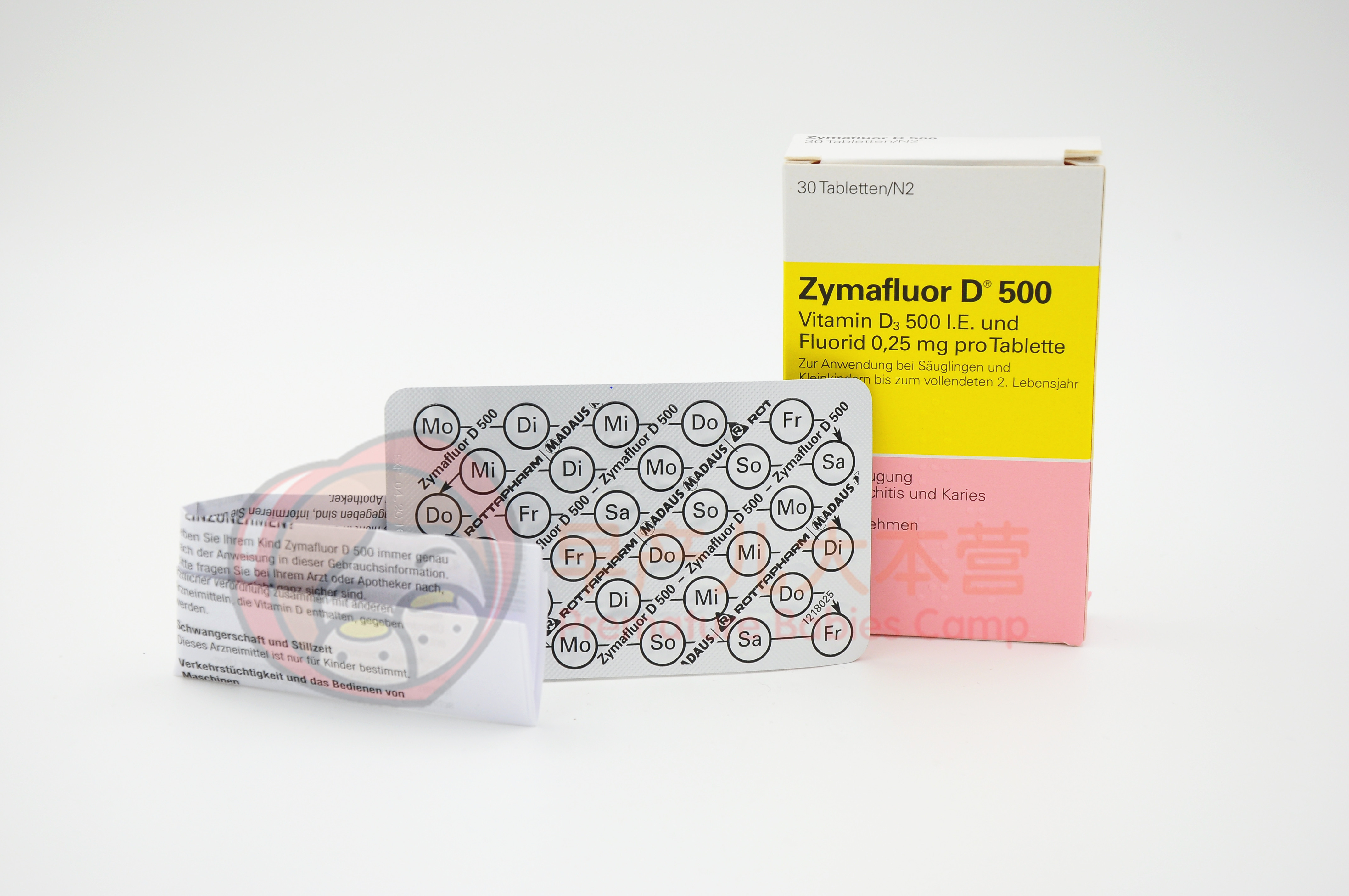 德国婴幼儿鱼肝油婴儿宝宝补钙Zymafluor 多种儿童复合维生素D500