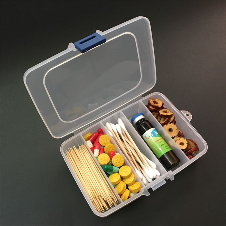 拆卸塑料便携旅行药盒PP材质耐高温大容量薬盒透明家用出差旅游盒