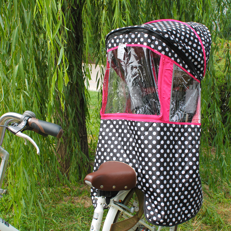 自行车儿童雨棚电动车宝宝座椅棉棚加厚挡风被冬季遮阳棉篷子加厚