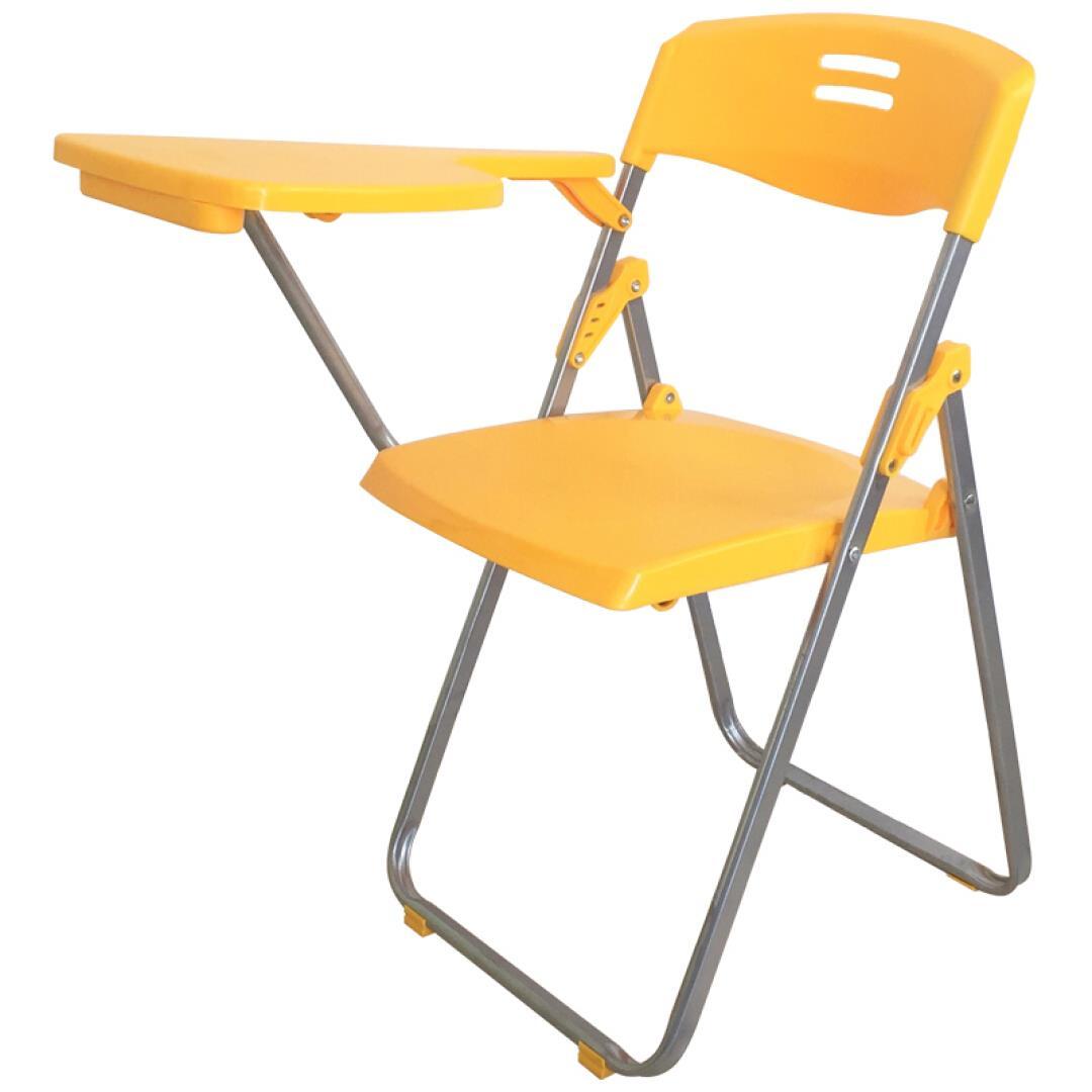 江莱彩色折叠椅  培训椅带写字板会议椅记者椅户外活动折叠椅加厚