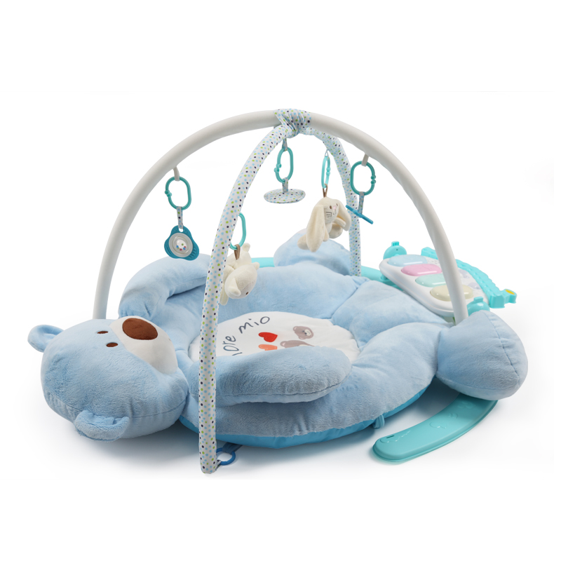 0-1岁婴儿游戏毯 脚踏钢琴健身架玩具 3-12个月宝宝爬行毯垫礼物