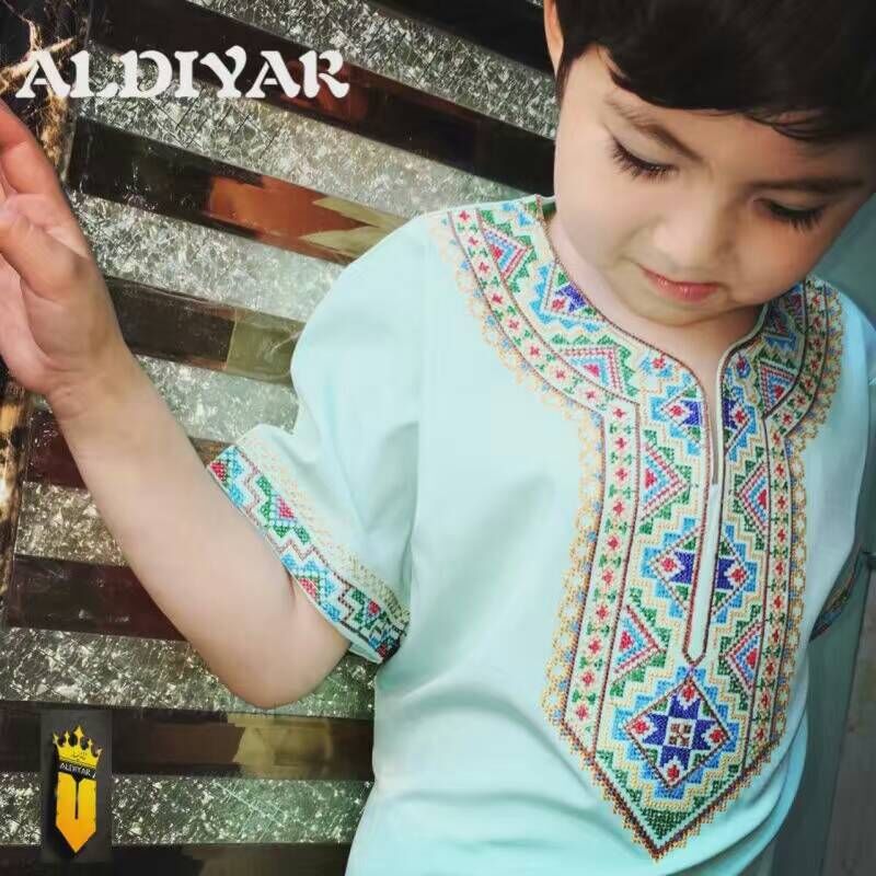 新疆少数民族风服装 儿童衬衣T恤男童女童童装春夏装新疆民族服饰