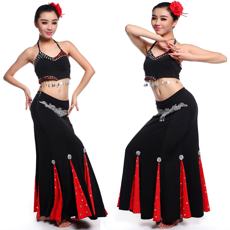 傣族舞蹈服彩云之南抹胸民族舞蹈演出服 女儿花 表演服独舞群舞服