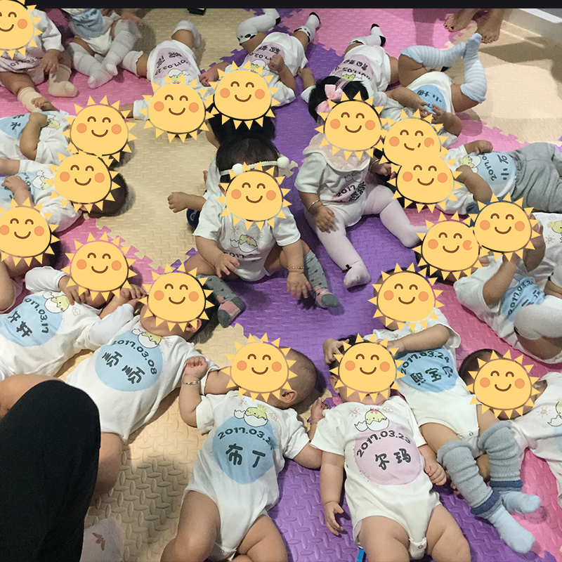 定制宝宝群服聚会短袖团体1周岁婴儿衣服纯棉连体衣幼儿园班服T恤