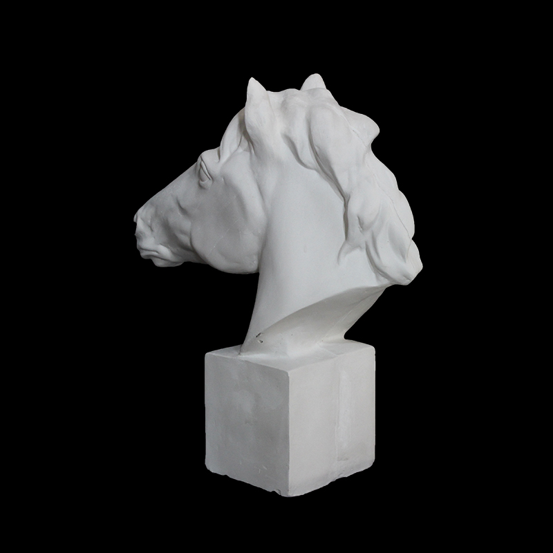马头石膏像 美术石膏 石膏像头像  挂面像 雕塑摆件 美术用品素描