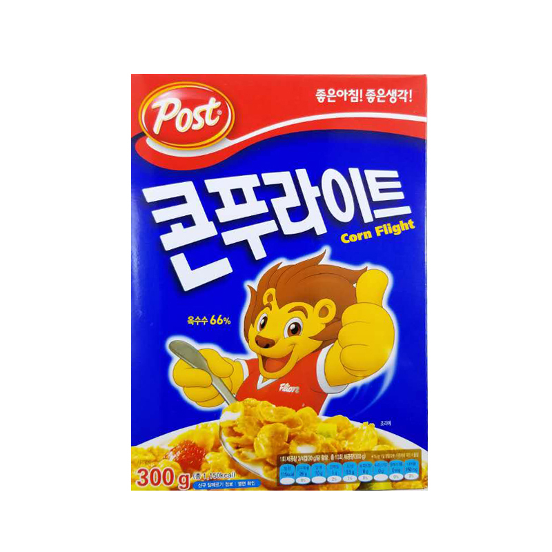 现货包邮韩国原装进口POST东西狮子头玉米早餐麦片早餐泡牛奶300G