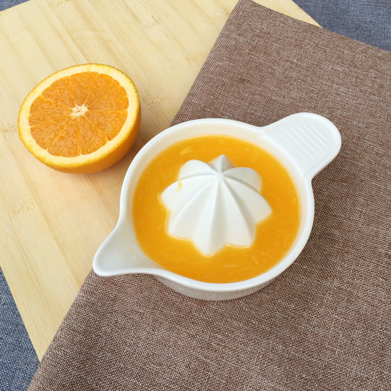 包邮婴儿手动陶瓷榨汁器辅食研磨机橘子橙子压榨器橙汁碾磨器工具