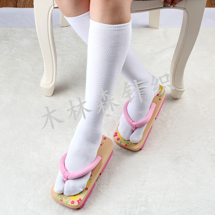 包邮日本和服棉袜白色木屐专用袜二指袜 cosplay 足袋2趾袜分趾袜